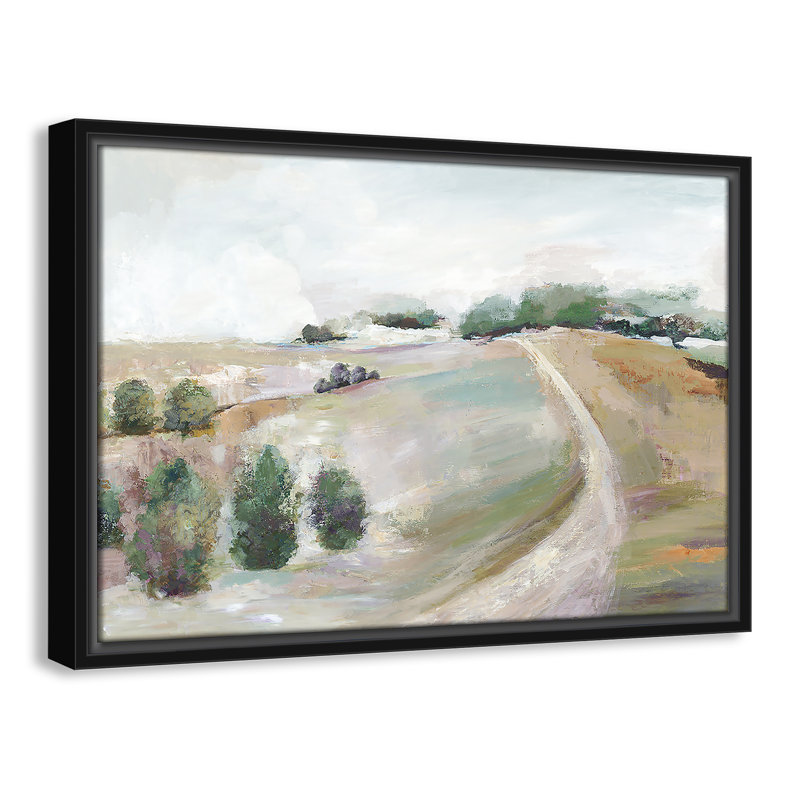 Kel Country Road Hill by Allison Pearce - Floater Frame Print on Canvas, 13.5" H x 19.5" W, Black