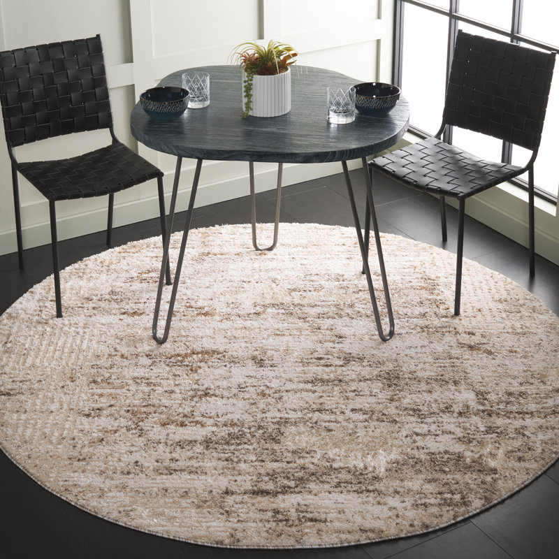 Tapis à motif abstrait Rothschild, Rond 6 pi 7 po