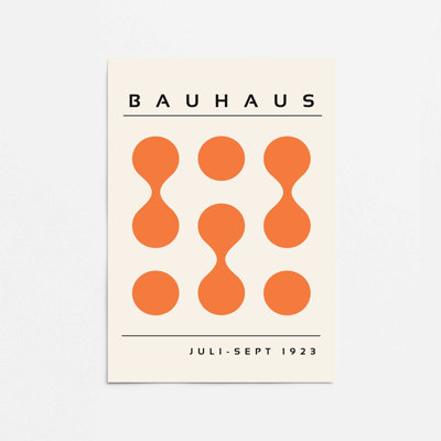 Orange Bauhaus, impression encadrée