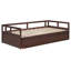 Lit de jour extensible en bois avec lit gigogne et 2 tiroirs de rangement