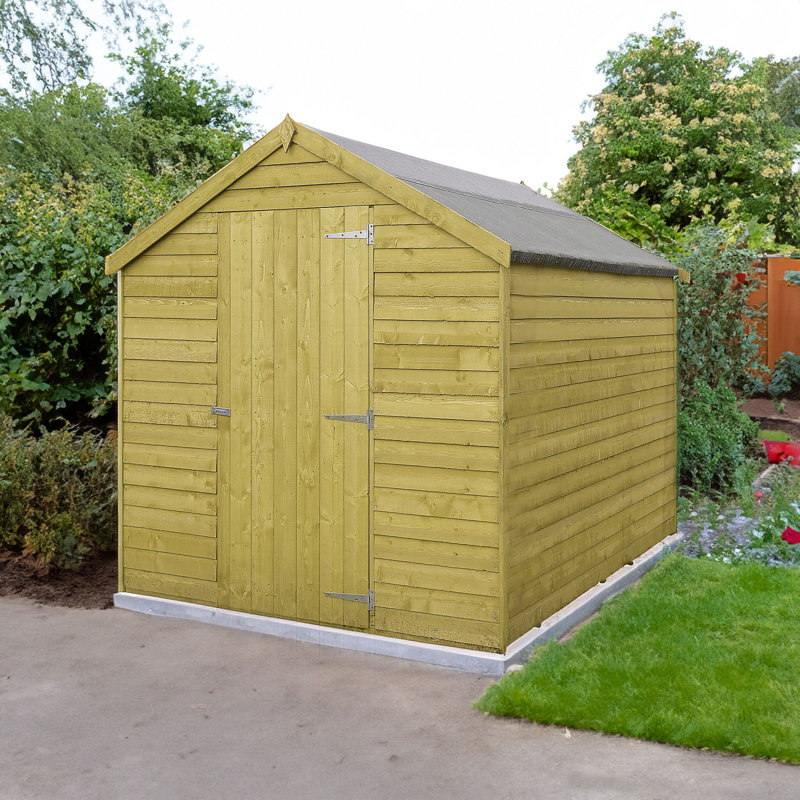 5 ft. W x 7 ft. D Overlap Apex Wooden Shed, Yes