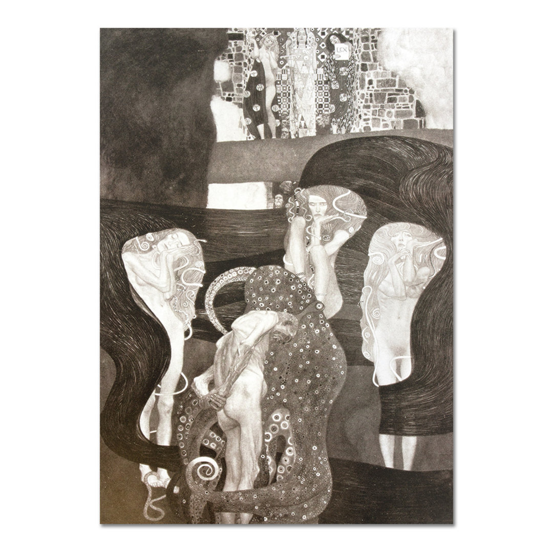 Glasbild Case Law von Gustav Klimt