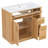 Cony 36" Bathroom Vanity with Ceramic Sink, Soft-Close Double Doors & 4 Drawers