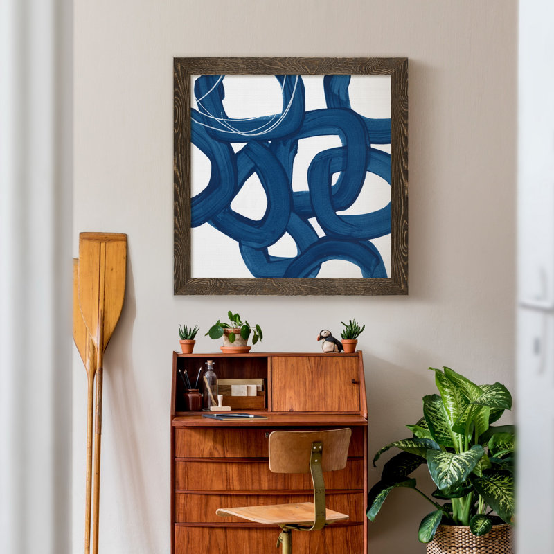 Spool VII-impression sur toile encadrée, H 27,5 po x l 27,5 po x P 1,5 po, Encadré de bois de noyer