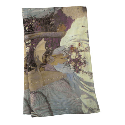 Serviette de thé pour femmes dans la jardin
