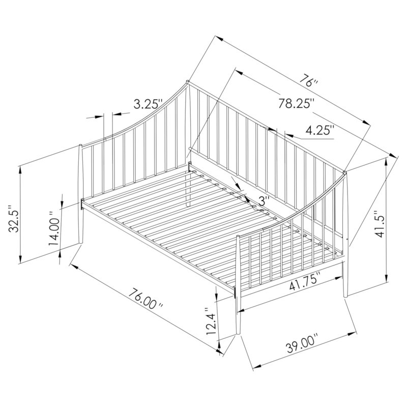 Structure de lit de jour Jermat