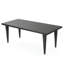 Table rectangulaire pour l'extérieur - 33 po x 75 po, structure en fer, tissage de résine, brun sépia, 8 sièges en fer robuste 33 * 75, tissage profond, s'adapte facilement