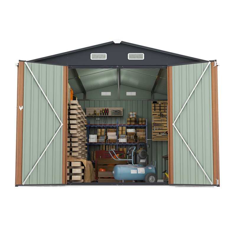 Remise de rangement extérieure 9 pi 11 pi avec 3 portes verrouillables Campcraft