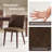 Upholstered Solid Wood Small Dining Chairs - Ergonomic Curve & Plush Padding for Multiple Spaces-1996899380