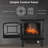 Damielle 20'' Electric Fireplace Infrared Heater with Crackling Sound, Freestanding Fireplace Stove-1391966873