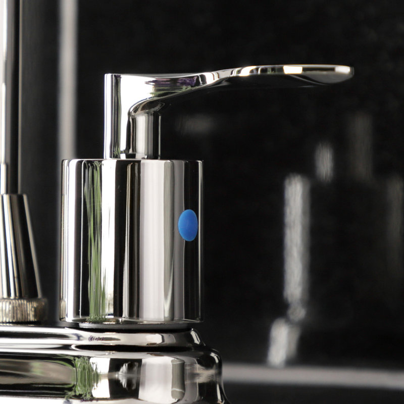 Kingston Brass Serena Two-Handle 2-Hole Deck Mount Bar Faucet, Polished Nickel