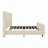 High Headboard Corduroy Upholstered Bed Frame with Vertical Stripe Wingback and High Footboard No Box Spring Needed-2040588227-2040588224