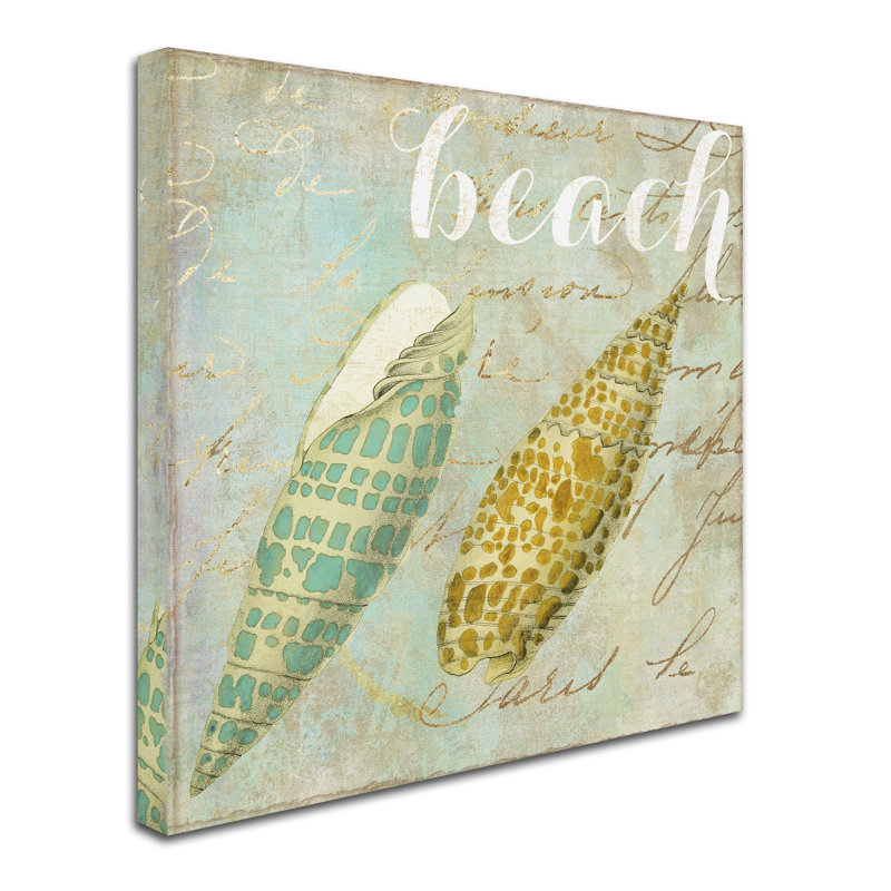 Jadaya «Turquoise Beach II» par Color Bakery, impression sur toile tendue, H 35 po x l 35 po x P 2 po