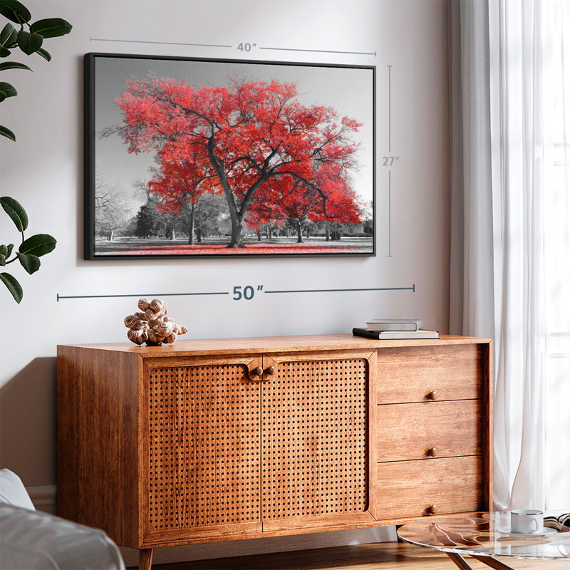 " Red Tree ", 40" H x 27" W