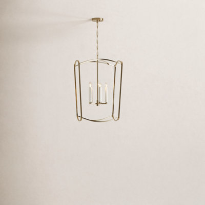 Olive 5-Light Dimmable Geometric Lantern Chandelier