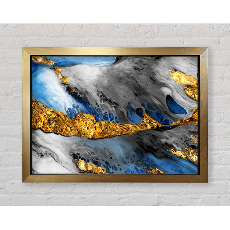 Ivy Bronx Oil Flow Of Colours Framed Print | Wayfair.co.uk