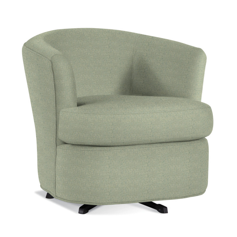Barrel Chair, Green Performance Fabric; 0851-54