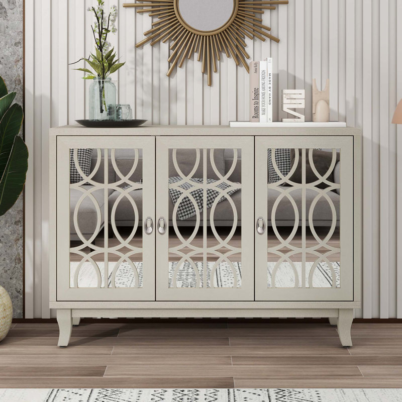Mardella 47.18'' Sideboard,Buffet,Dining cabinet,Credenza with adjustable shelves, Champagne