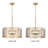 Panra 6 - Light 20" Drum Chandelier  with Clear Glass Prism-1476313429