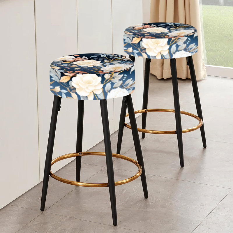 Ensemble de 2 tabourets de bar à motif de lune Moody Subdued