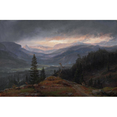 "View over Hallingdal" by  Johan Christian Dahl - Gallery Wrap Canvas Wall Art