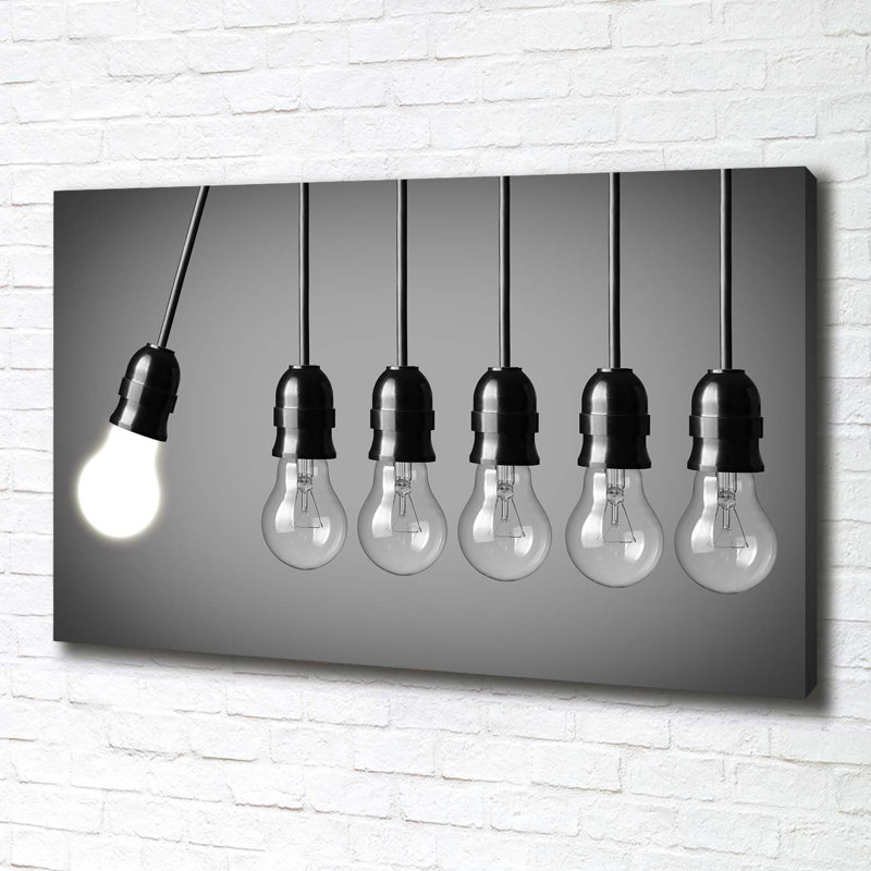 Six Light Bulbs - Wrapped Canvas Print