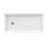 DreamLine SlimLine 36 inch D x 60 inch W x 2 3/4 inch H Single Threshold White Alcove Shower Base with 2 inch Brushed Brass Left Round Drain-118321996-118322011