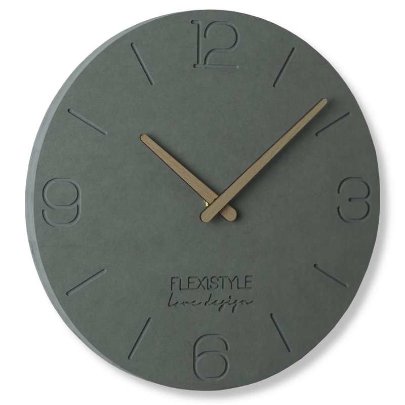 Eko Solid Wood Wall Clock, Grey