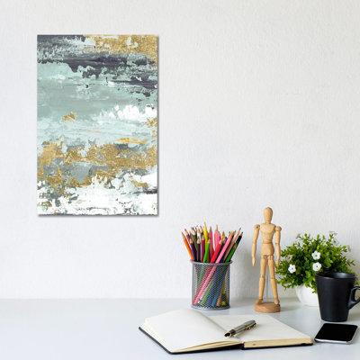 Gold Magic Vertica Abstract I by Patricia Pinto - Wrapped Canvas Painting