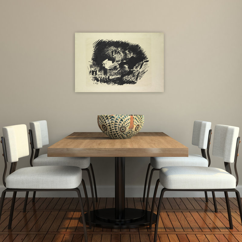Le Corbeau, 1875, estampe d'art mural abstrait contemporain, H 24 po x l 36 po