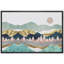 Montagne pastel, nature, art moderne, paysage abstrait, salon, chambre à coucher, bureau-93388724-93388723