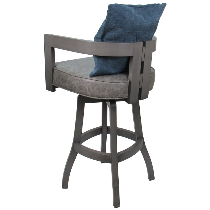 Vinyle en marbre Coray - coussin bleu, Gray, Gray, Extra Tall (34" Seat Height)