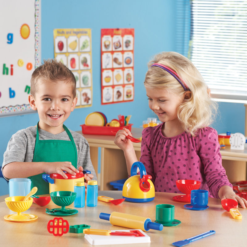 Colorful 73-Piece Pretend Play Kitchen Set for Kids