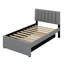 Lit plateforme tapissier avec lit gigogne-1002551997