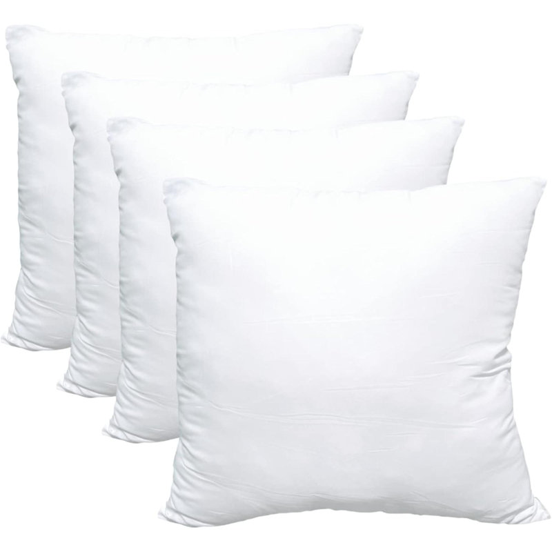 Ensemble de 4 coussins de luxe en microfibre de polyester ultra doux et hypoallergénique