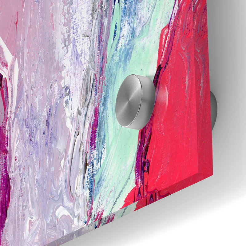 «Red Cow» par Richard Wallich, art mural en verre acrylique, H 36 po x l 24 po x P 0,2 po