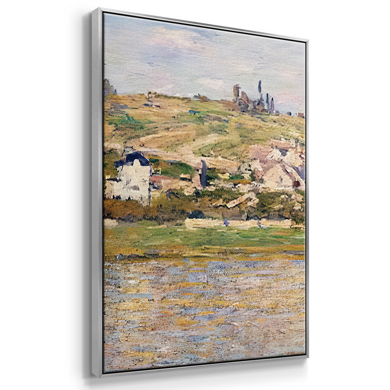 Claude Monet 3 pièces, H 24 po x l 48 po, Encadrement argenté