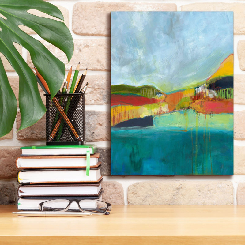 «View Across The Bay» par Jan Weiss, art mural sur toile, H 16 po x l 12 po x P 0,75 po