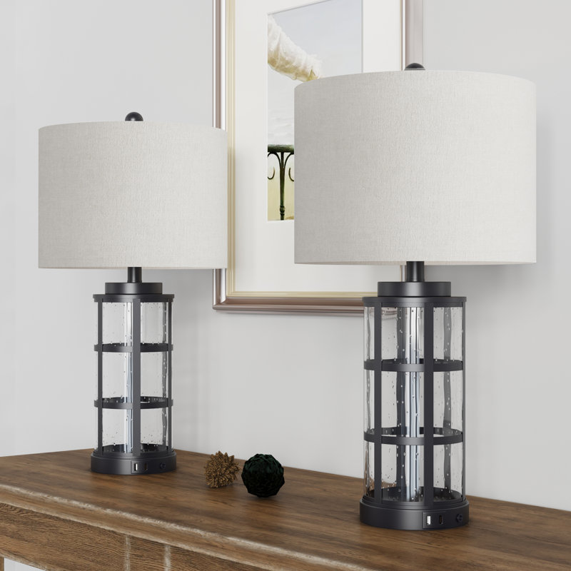 Lampe de table en verre