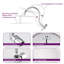 Bras de douche pivotant avec douchette Rainfall-103448226