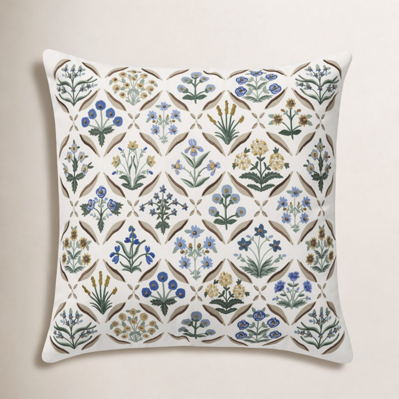 Coussin Rifle Paper Co. x Loloi Estee, Housse de coussin seulement - pas de coussin