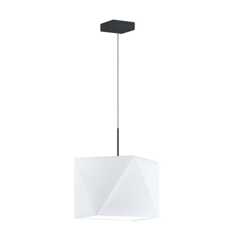 Denegar 1 - Light Single Pendant, Black, White