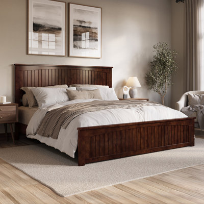Francoise Solid Wood Low Profile Platform Bed with Matching Footboard