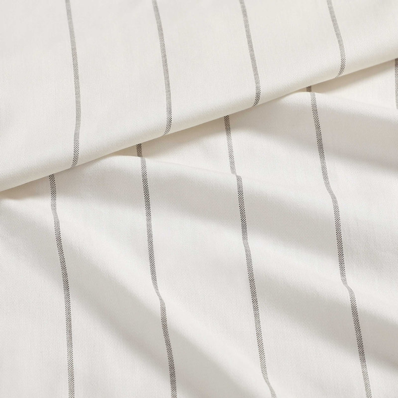 100% Cotton Standard Striped Sheet Set, King Sheet Set with 2 Pillowcases