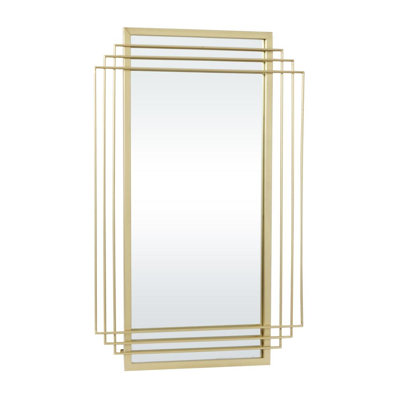 CosmoLiving by Cosmopolitan Gold Metal Geometric Wall Mirror