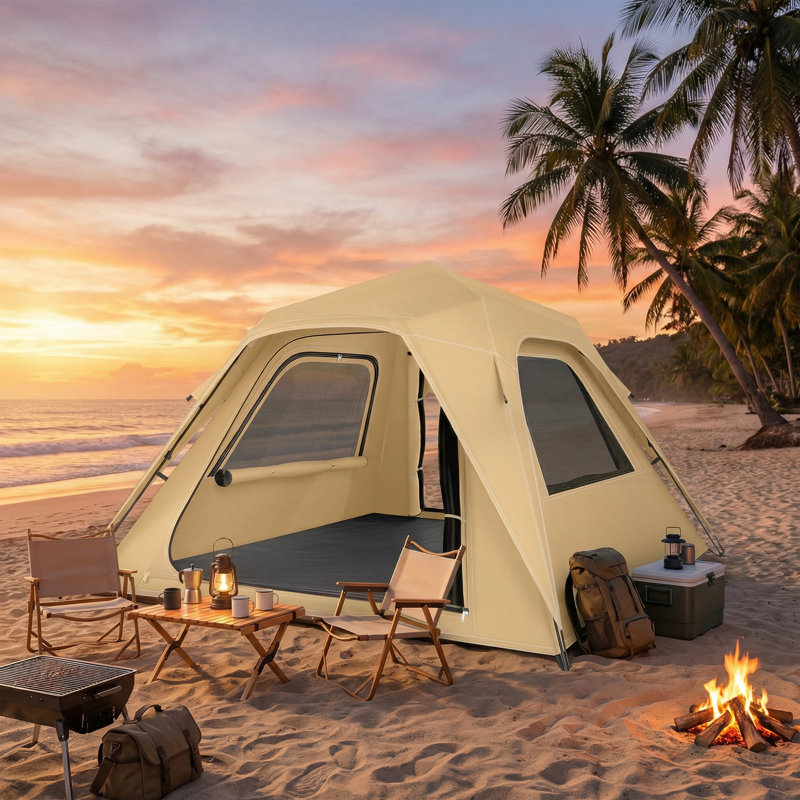 3 Person Tent, Khaki