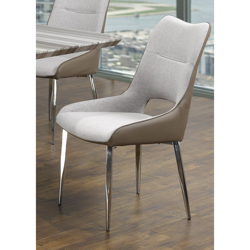 Chaise d'appoint Armey en brun / argent