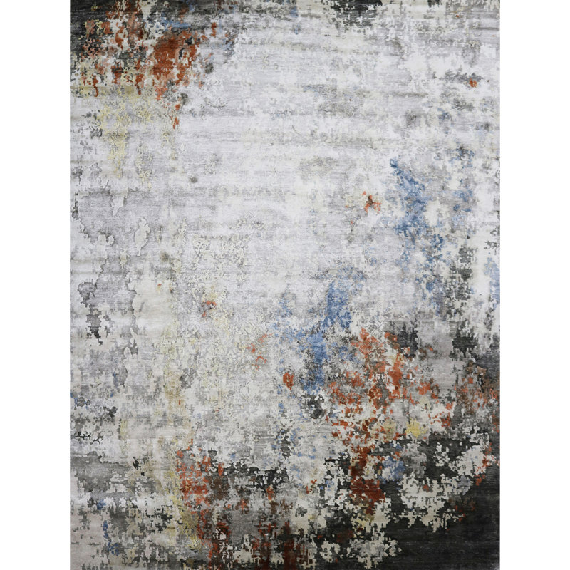 Wool Abstract Area Rug, Rectangle 12' x 15'