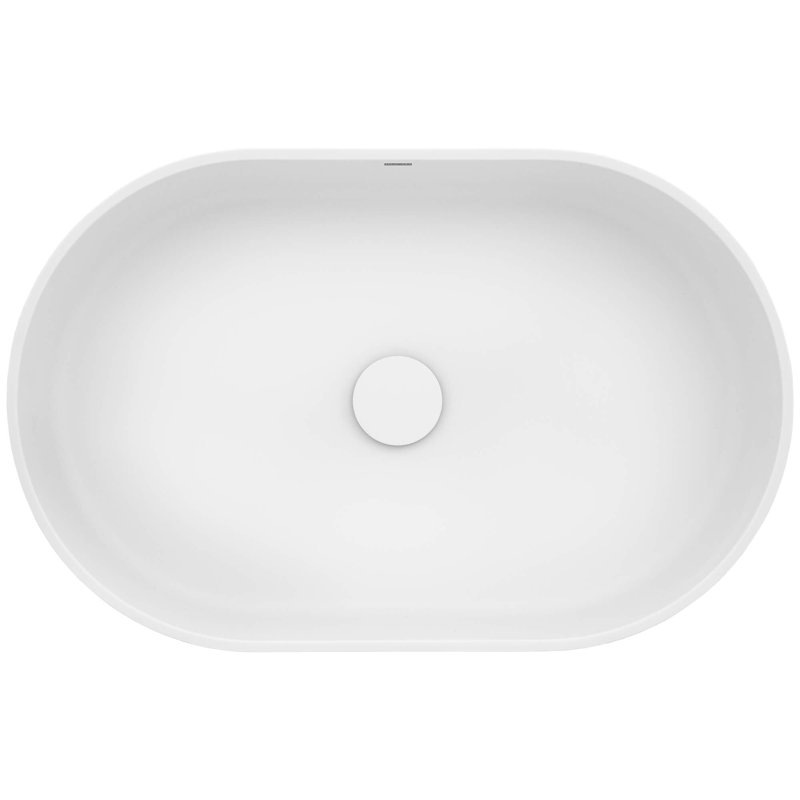 Oval Vessel Bathroom Sink, White