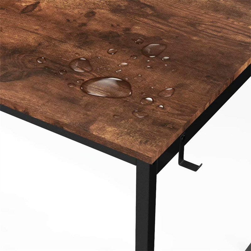 Kokoreta Metal Base Writing Desk, Oak